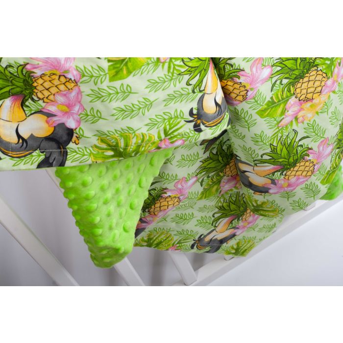 Pledas kūdikiui "Ananas" 100x75cm  žalios spalvos