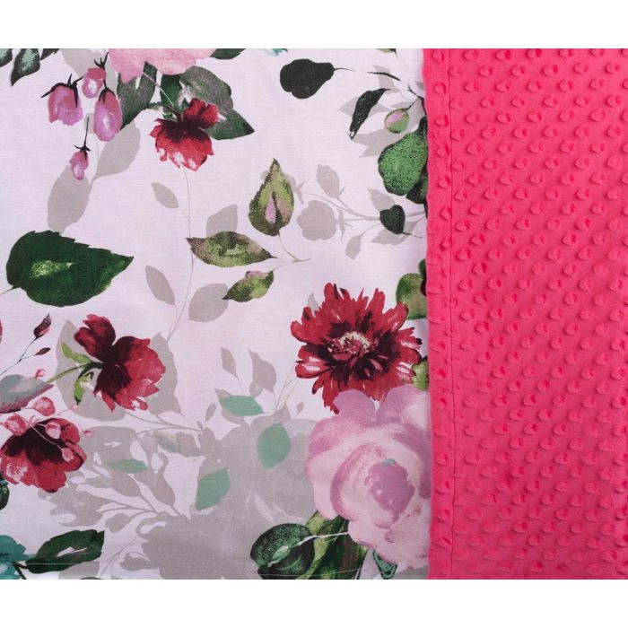 Pledas kūdikiui "Floral" 100x75cm rožinės spalvos