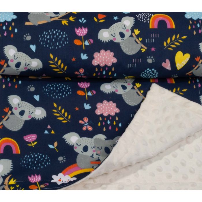 Pledas kūdikiui "Koala in love" 100x75cm  smėlio spalvos