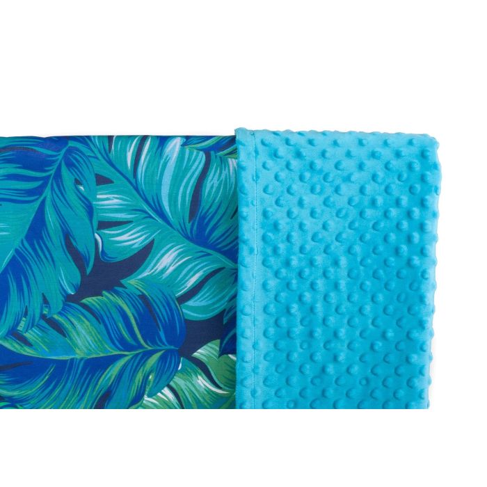 Pledas kūdikiui "Leaf" 100x75cm  melsvas
