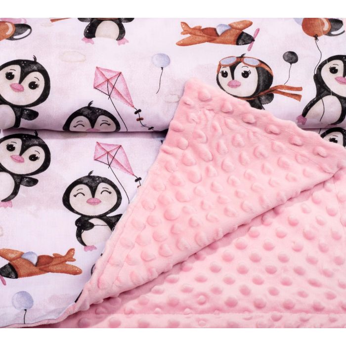 Pledas kūdikiui "Skipper" 100x75cm  rožinės spalvos