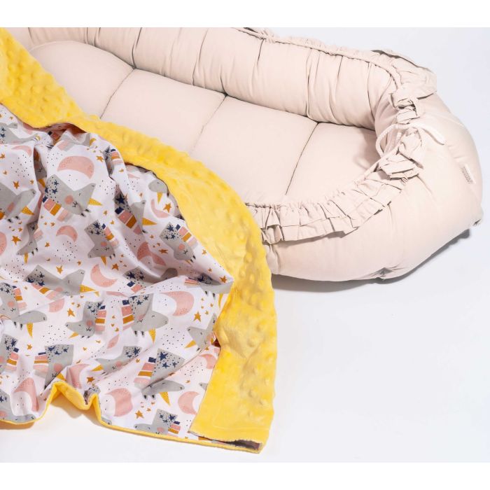 Pledas kūdikiui "Desert flame" 100x75cm geltonas spalvos