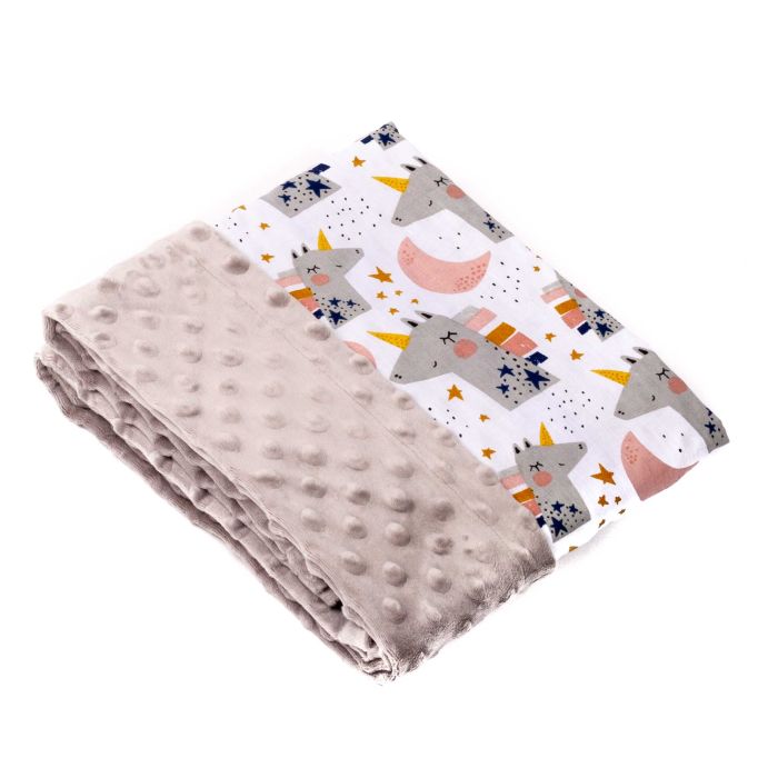 Pledas kūdikiui "Desert flame" 100x75cm pilkos spalvos