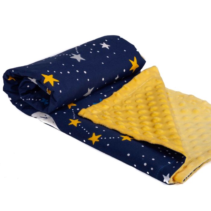 Pledas kūdikiui "Universe" 100x75cm  geltonas