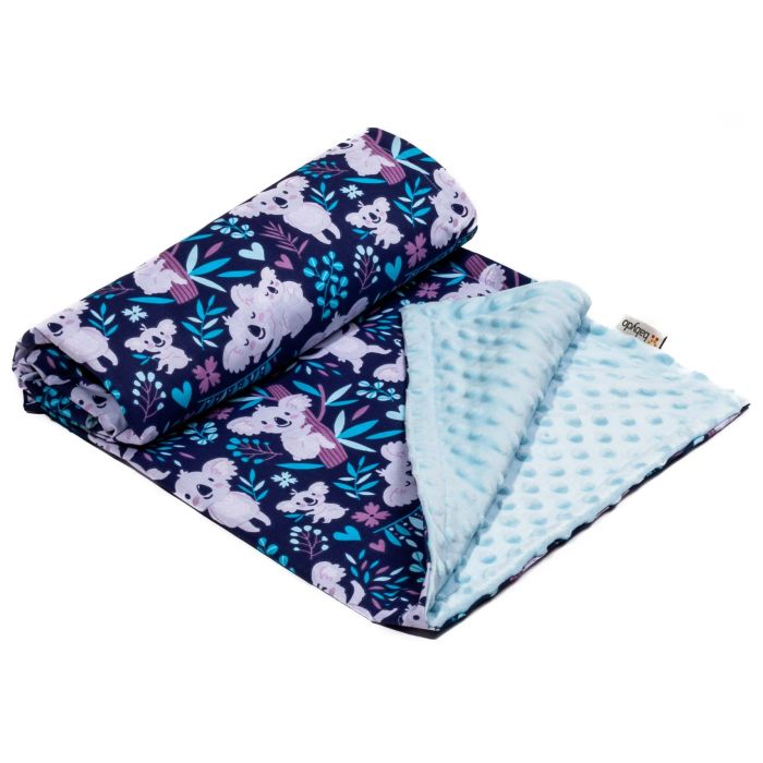 Pledas kūdikiui "Lucky Bamboo" 100x75cm  melsvas