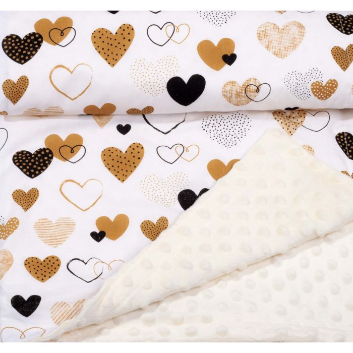 Pledas kūdikiui "My love" 100x75cm  smėlio spalvos