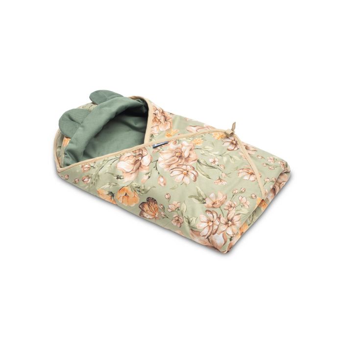 Pledas automobilinei kėdutei "Floral green" 90x90 cm