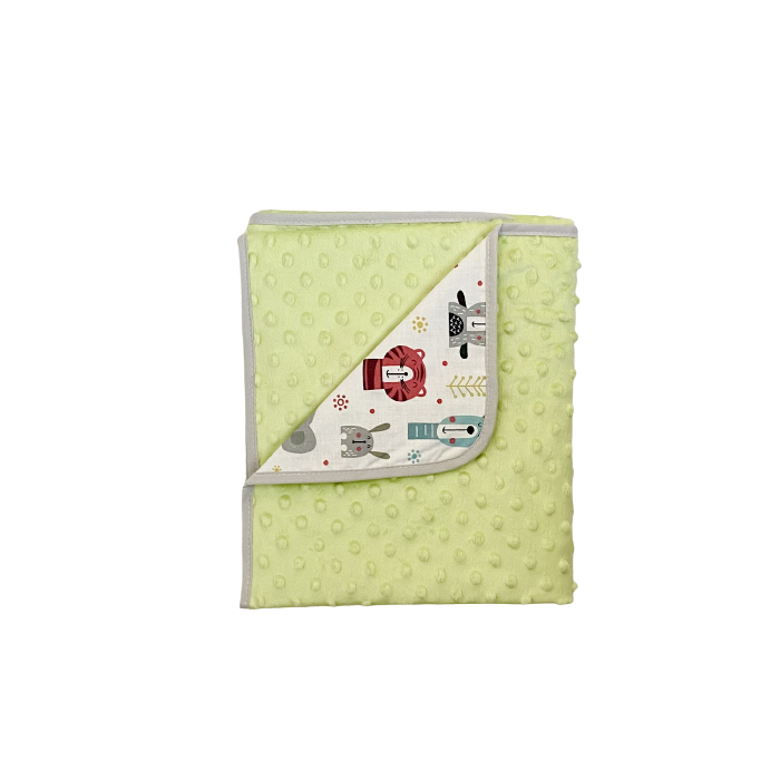 Pledas kūdikiui "Zoo" 80x90 cm žalias