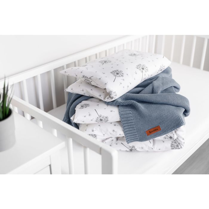 Megztas pledukas kūdikiui "Bamboo" 100x80 "jeans"