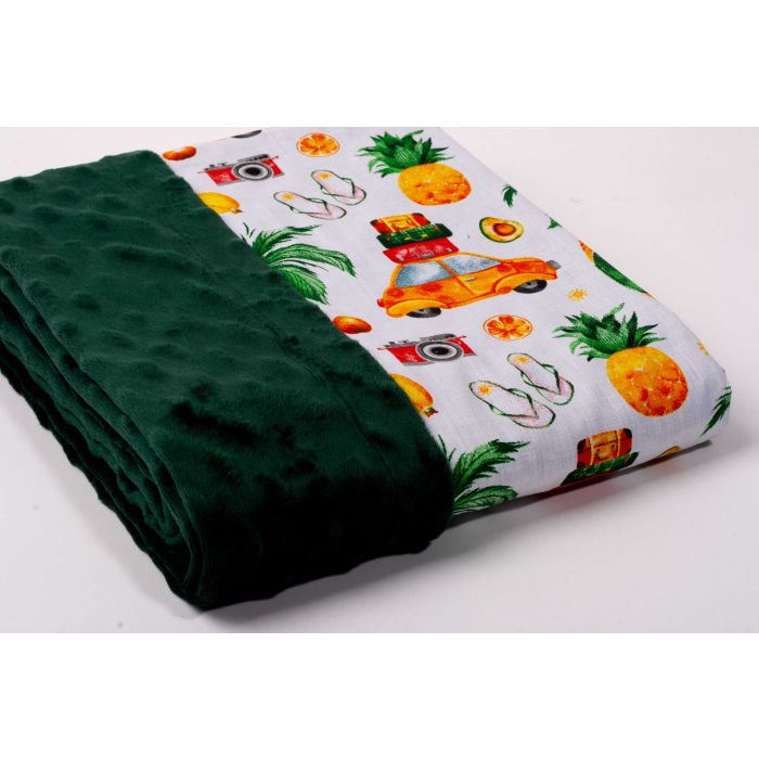 Pledas kūdikiui "Vacation time" 100x75cm žalios spalvos