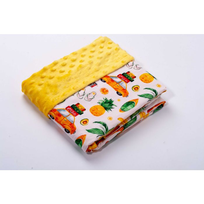 Pledas kūdikiui "Vacation time" 100x75cm geltonos spalvos