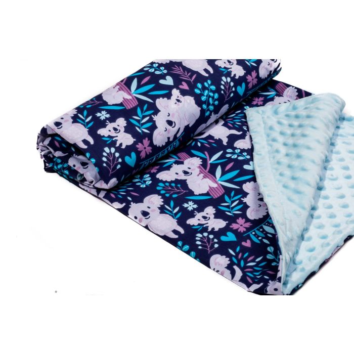 Pledas kūdikiui "Lucky Bamboo" 100x75cm  melsvas