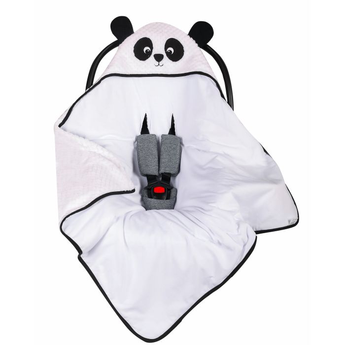 Pledas automobilinei kėdutei "Animals & Dots" 80x80 cm baltas