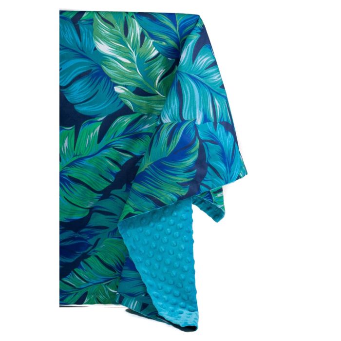 Pledas kūdikiui "Leaf" 100x75cm  melsvas