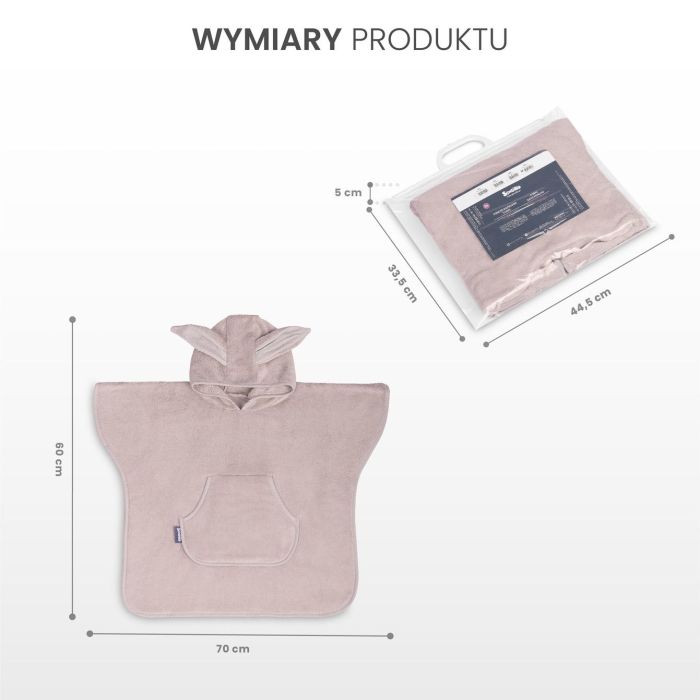 Pončas vaikams / kūdikiams "Coral" 70 x 60 cm grey