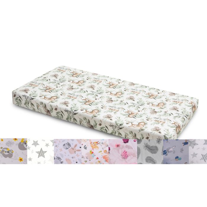 Medvilninė paklodė su guma kūdikiui 50x83 (galima rinktis spalvą)