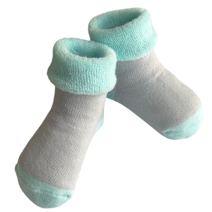 Frotinės kojinytės kūdikiui Mint-grey