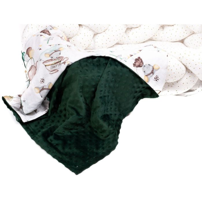 Pledas kūdikiui "Baby mouse" 100x75cm  žalias