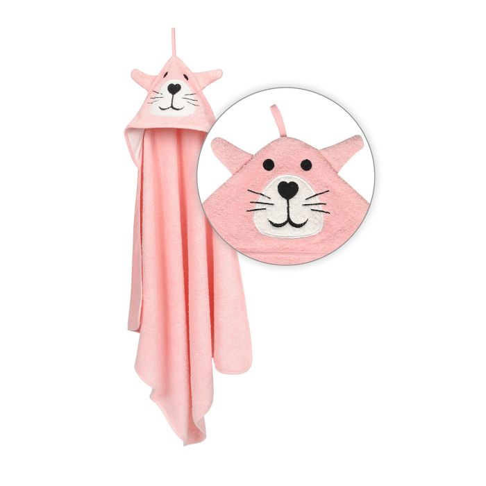 Rankšluostis kūdikiui "Jimmy" su gobtuvu 80x80 cm