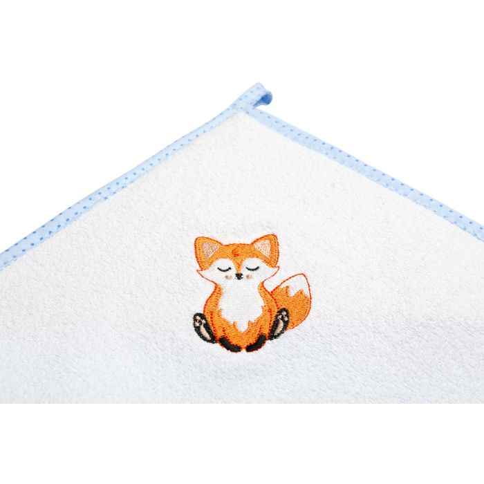Rankšluostis kūdikiui "Red fox" su gobtuvu 100x100cm 