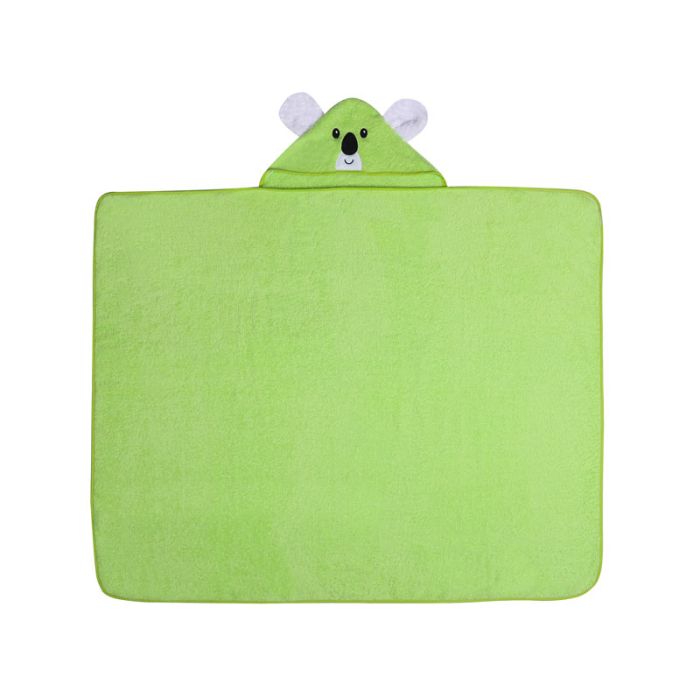 Rankšluostis kūdikiui "Koala" su gobtuvu 100x120cm žalias