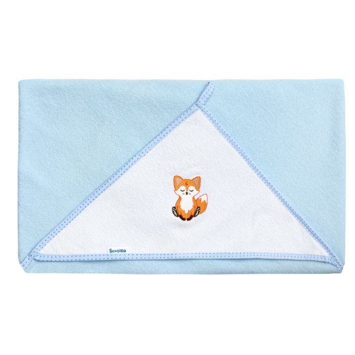 Rankšluostis kūdikiui "Red fox" su gobtuvu 100x100cm 