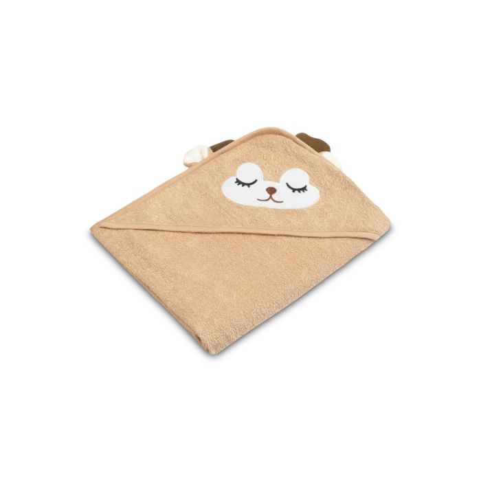 3D Rankšluostis kūdikiui "Brown deer" su gobtuvu 100x100cm "frotte" 