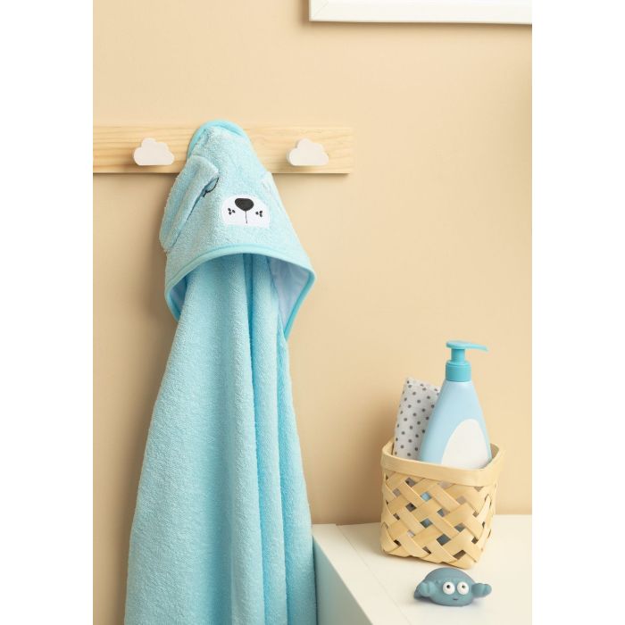 3D Rankšluostis kūdikiui "Doggy" su gobtuvu 100x100cm "frotte" 