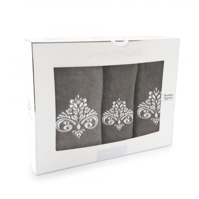 Rankšluosčių rinkinys "Ornament" 3 vnt rudos spalvos