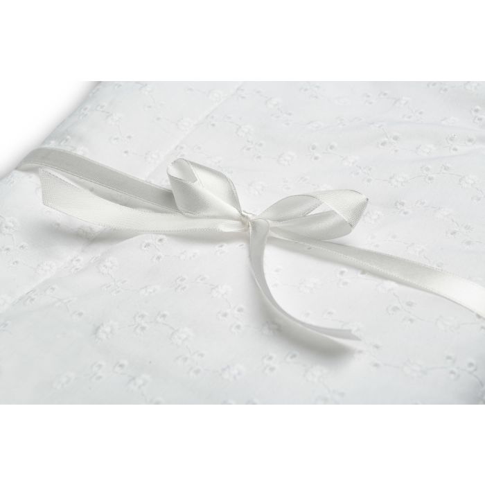 Pledas kūdikiui  su pagalve "Soft cloud" 98x78cm baltos spalvos