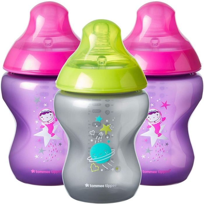 Tommee Tippee buteliukų rinkinys su žinduku 0m+ spalvoti 260ml 6vnt