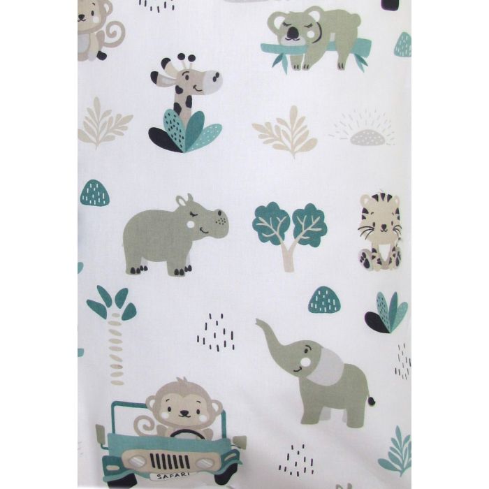 Paklodė su guma 120x60 "Safari time" - medvilninė 