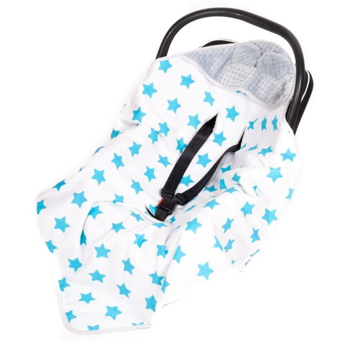 Pledas automobilinei kėdutei "Blue stars" 80x80 cm