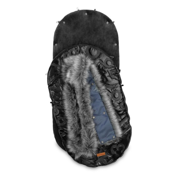 Šiltas miegmaišis - vokelis vežimėliui  "Aspen glamour" juodas