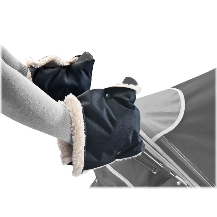 Pirštinės-mova vežimėliui ar rogėms "Winter+" juodos  spalvos