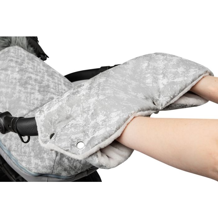 Pirštinės-mova vežimėliui ar rogėms "Bundle up" pilkos spalvos