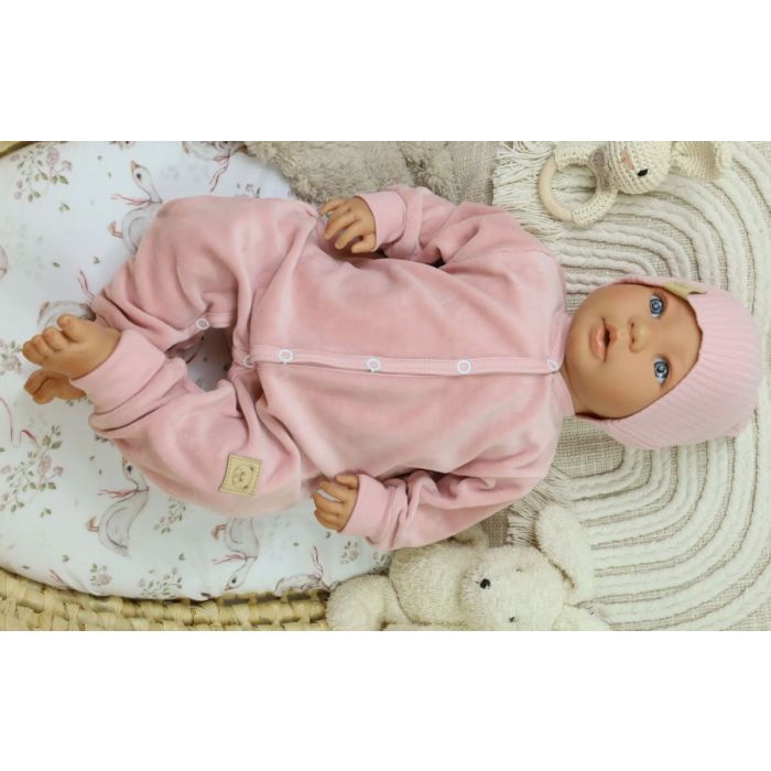 Šliaužtinukai kūdikiui "Velour pale pink" 