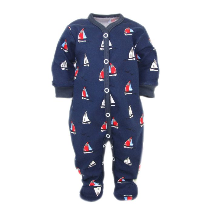 Šliaužtinukai kūdikiui "Boats" melsvi