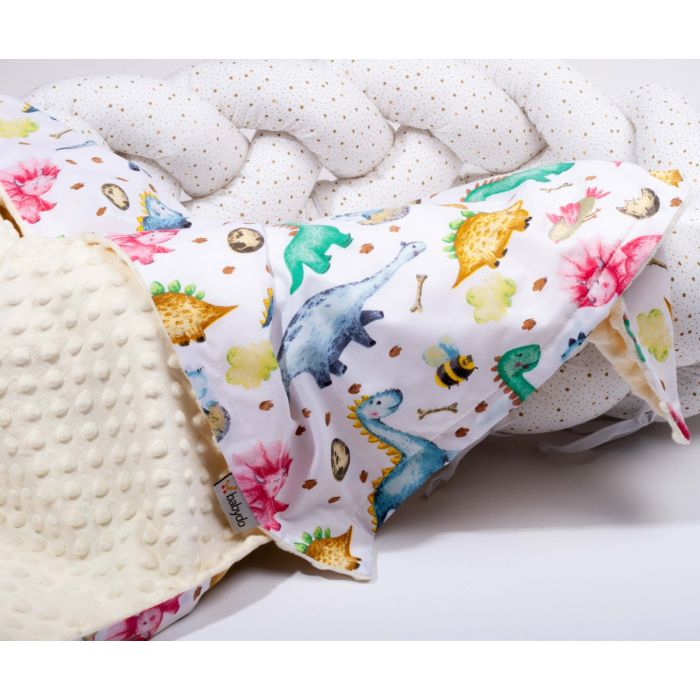 Pledas kūdikiui "Dino" 100x75cm  smėlio spalvos