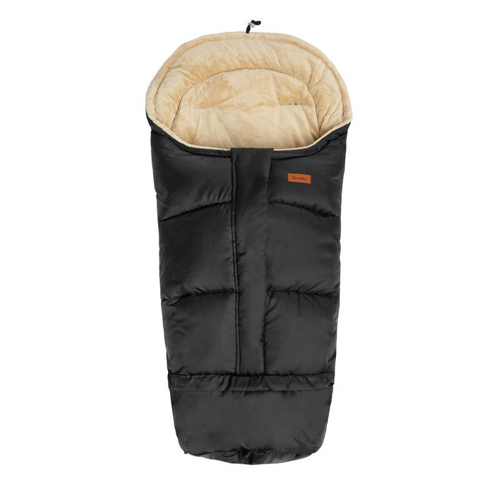 Šiltas miegmaišis - vokelis vežimėliui  "Combi" Black/Beige 