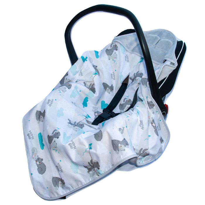 Pledas automobilinei kėdutei "Mama bear" 80x80 cm