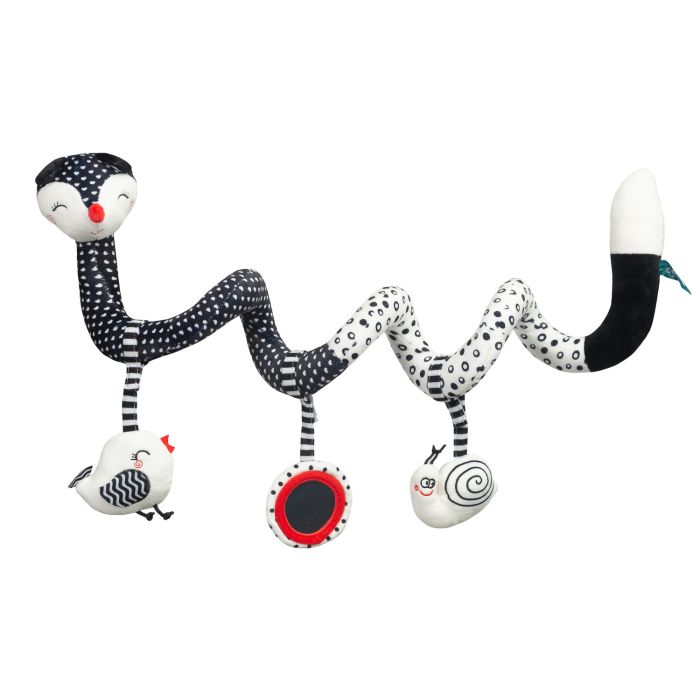 Minkštas žaislas spiralė "Fox black&white" 