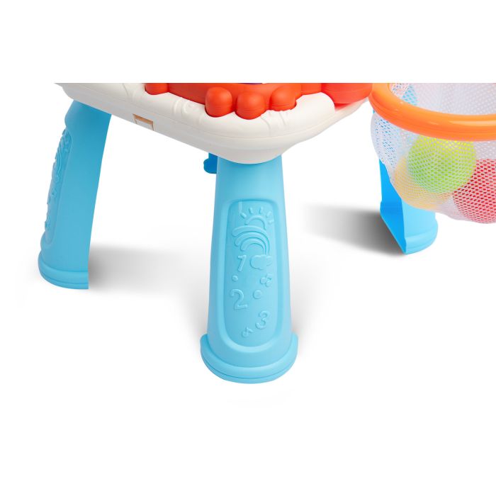 Lavinamasis stumdukas -lavinamasis staliukas 2in1 "Spark" oranžinis