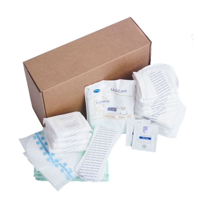 Rinkinys po gimdymo - Gimdyvės kraitelis "Basic"