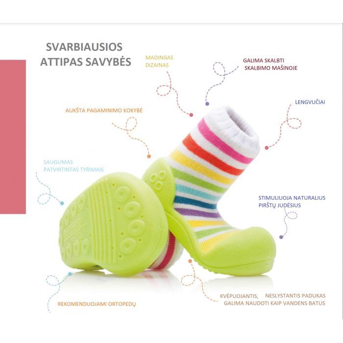 Pirmieji batukai kūdikiams Attipas "Candy navy" 