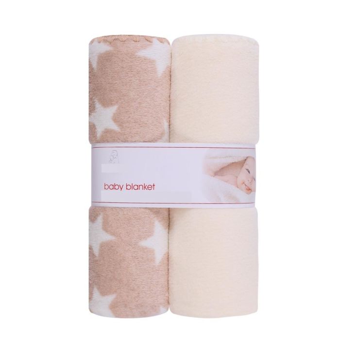 Pledukai kūdikiui "DUO" 80x90 smėlio spalvos, 2vnt
