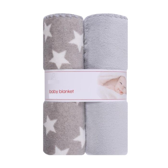 Pledukai kūdikiui "DUO" 80x90 pilki, 2vnt