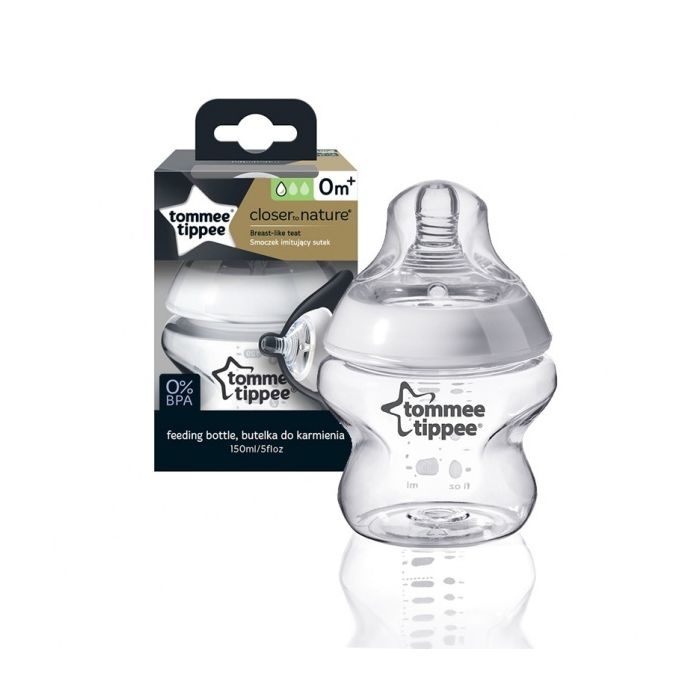 Kūdikio buteliukas "Tommee Tippee" su žinduku 0m+150ml 
