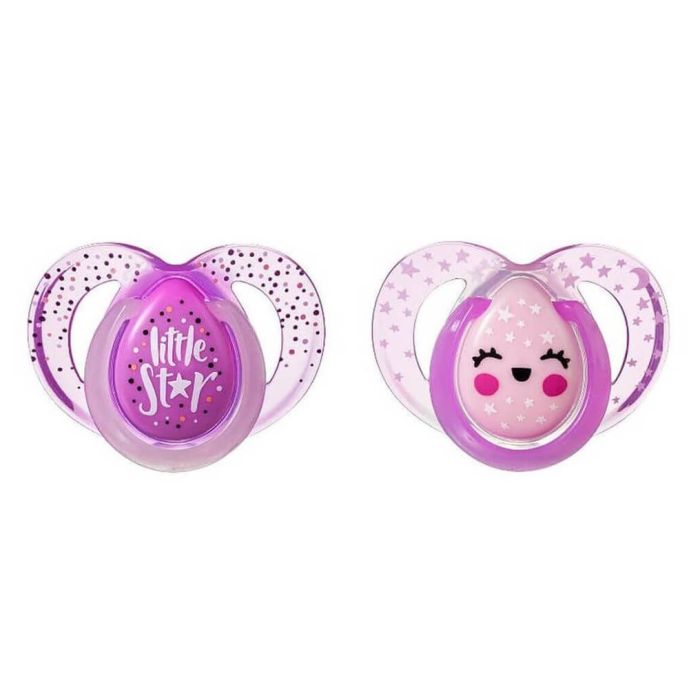 Čiulptukai Tommee Tippee "Night Time" 6-18 m violet.sp. 2vnt