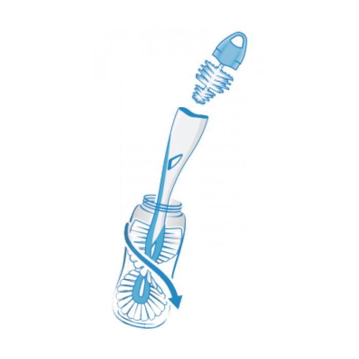 Šepetys buteliukų ir žindukų plovimui NUK Twist mėl.sp.